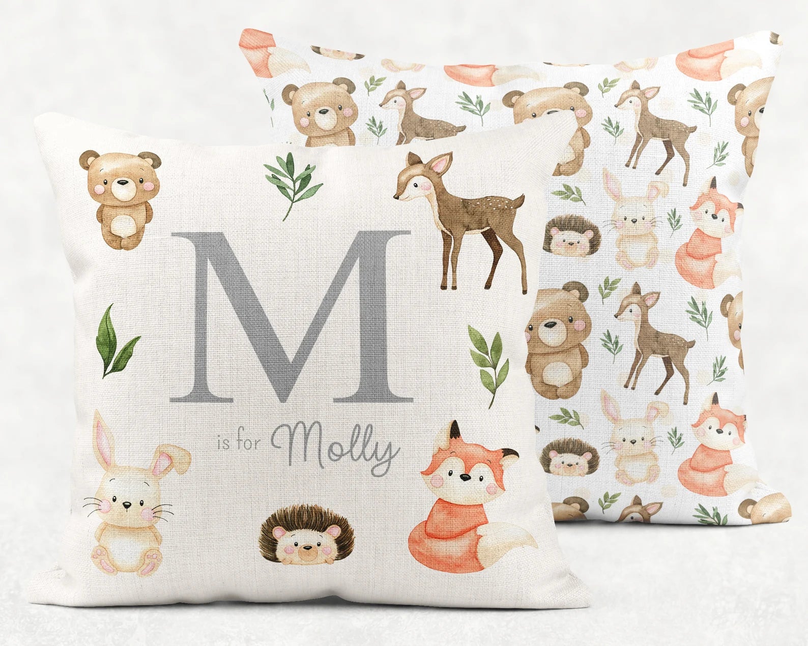 Woodland cushion | Woodland themed nursery | woodland nursery| woodland animals| woodland animals nursery| woodland animal cushion |new baby