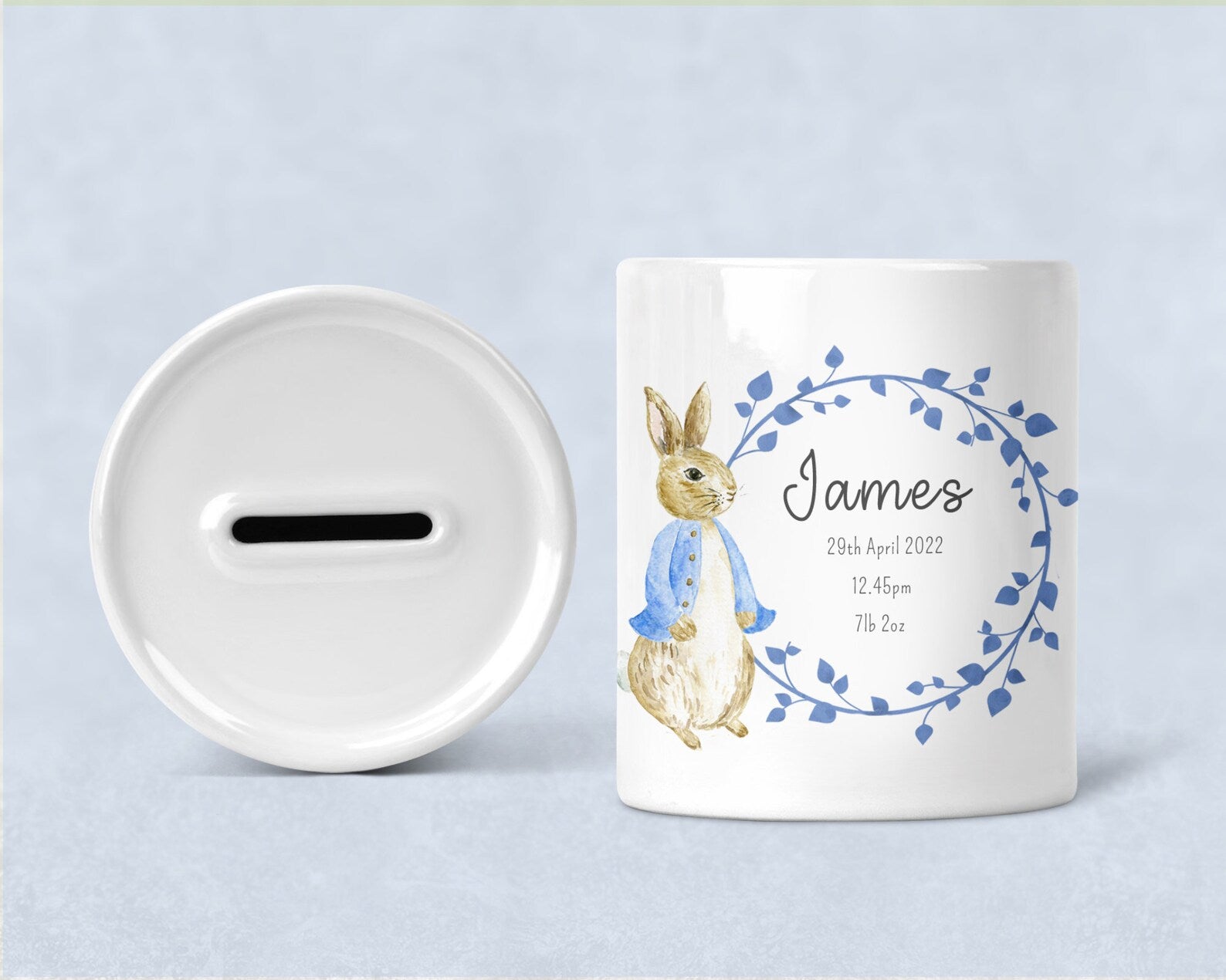 Personalised Money Box, Peter Rabbit Money Box, Peter Rabbit Gift, Peter Rabbit nursery, New baby gift, Money Box, Christening gift
