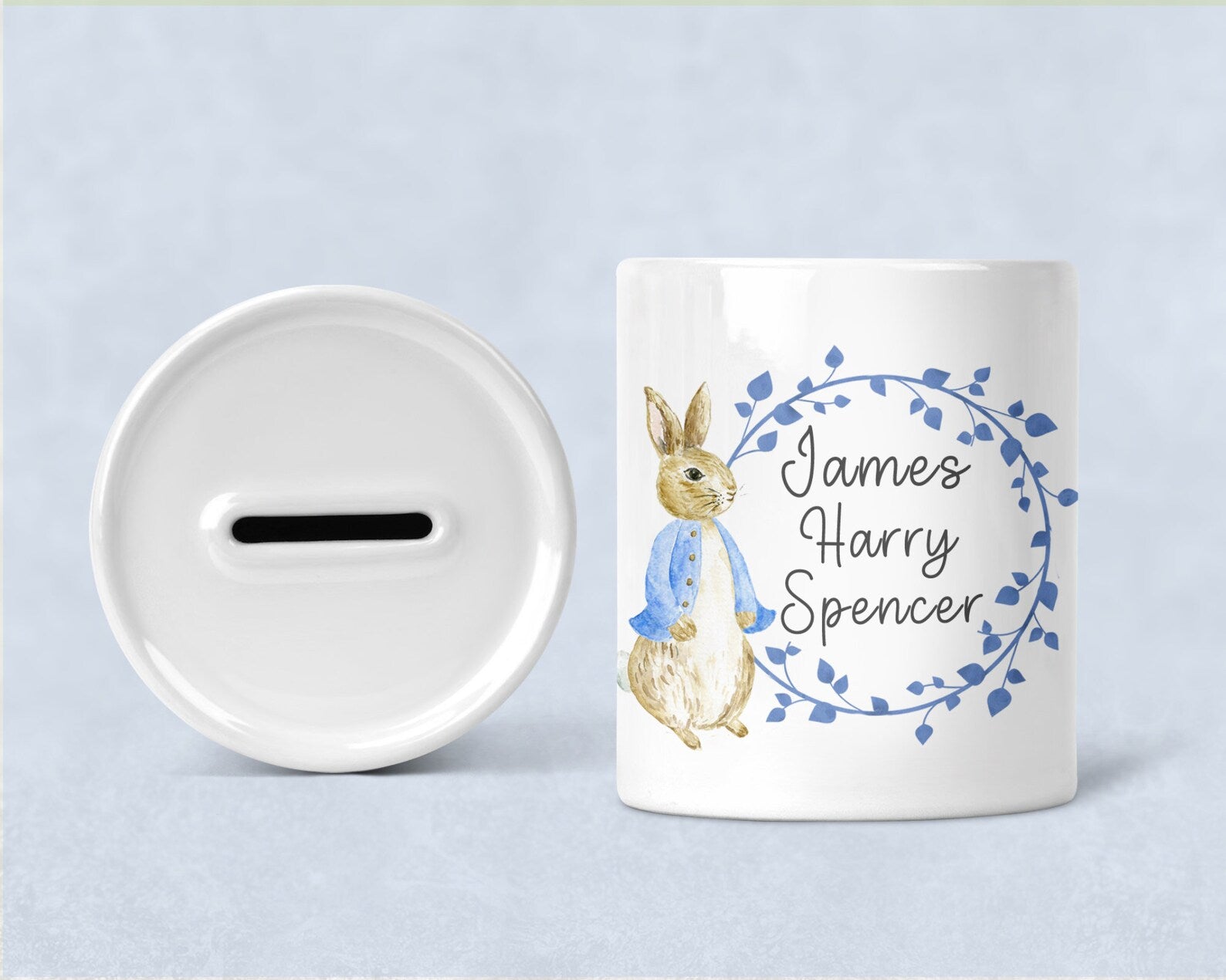Personalised Money Box, Peter Rabbit Money Box, Peter Rabbit Gift, Peter Rabbit nursery, New baby gift, Money Box, Christening gift
