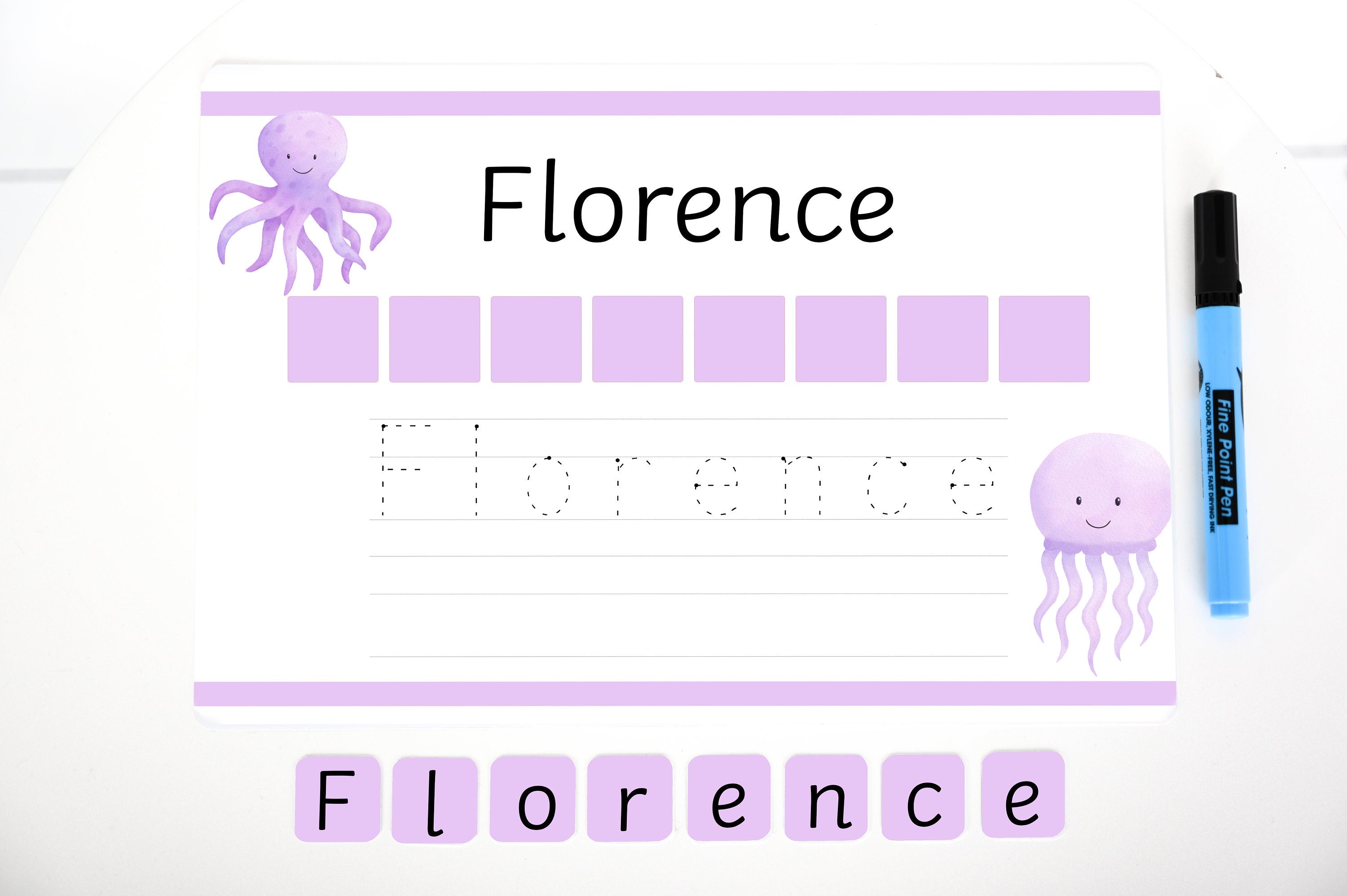 Writing whiteboard, name writing whiteboard, name writing practise, aluminium whiteboard, name writing,handwriting practise board,name board