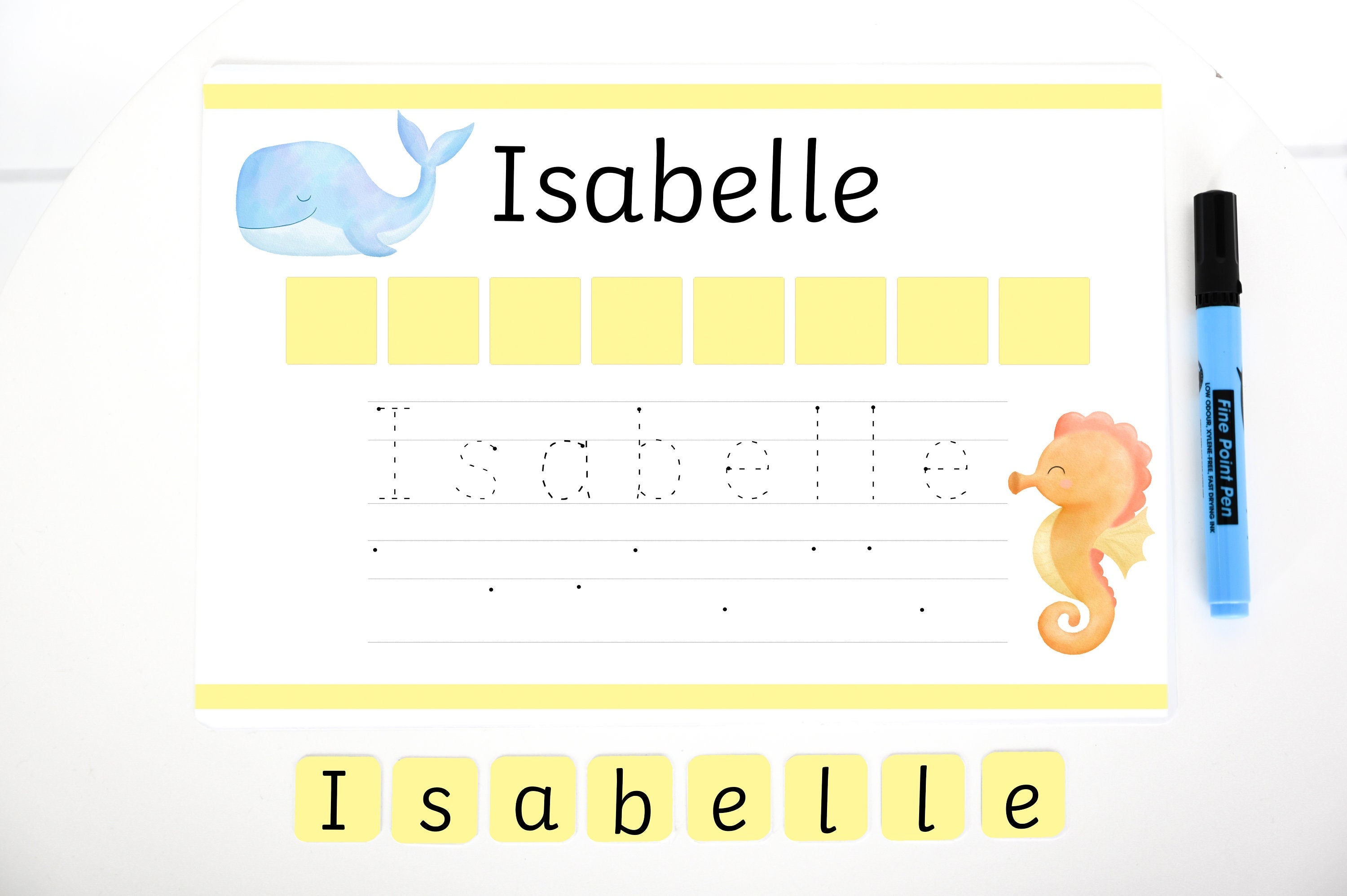 Writing whiteboard, name writing whiteboard, name writing practise, aluminium whiteboard, name writing,handwriting practise board,name board