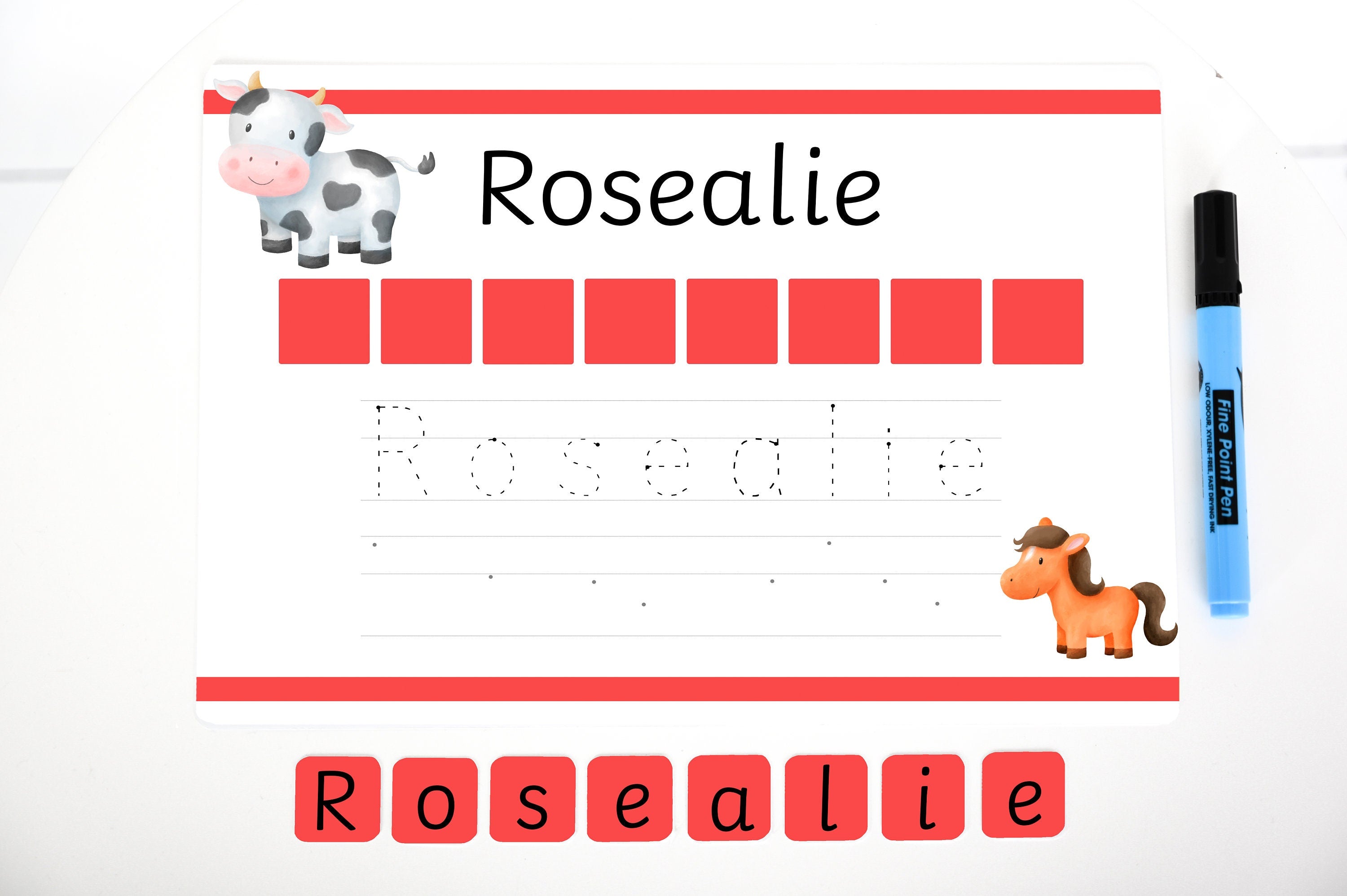 Writing whiteboard, name writing whiteboard, name writing practise, aluminium whiteboard, name writing,handwriting practise board,name board