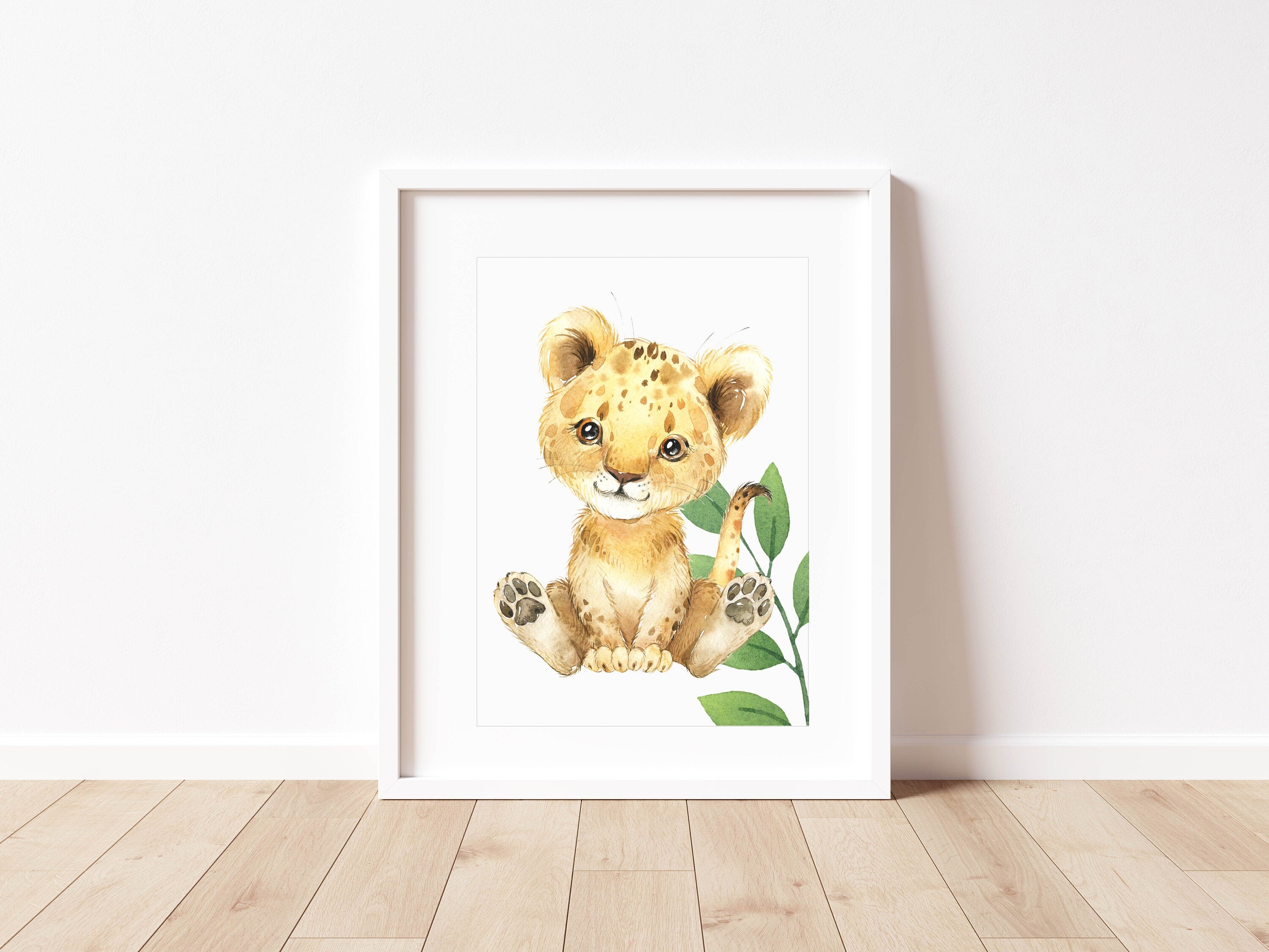 Jungle Animals Nursery Decor - Safari Nursery Prints -Baby Wall Art - Nursery Decor - Jungle Theme - Elephant Giraffe Zebra Lion - Safari