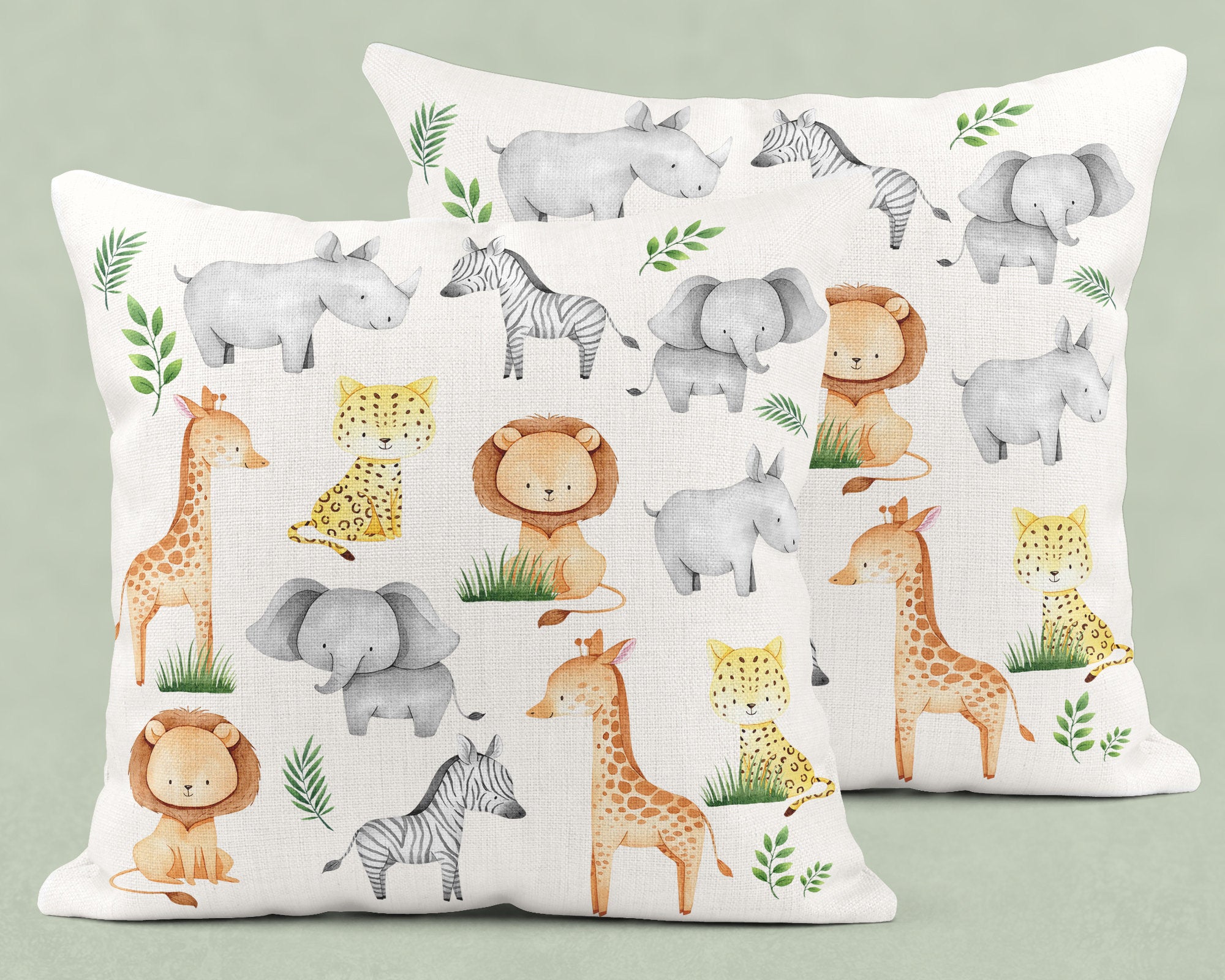Baby Cushion | New Baby Cushion | Baby Shower Cushion | Nursery Cushion | Safari Gift | Baby Safari Theme | Safari nursery | Safari cushion