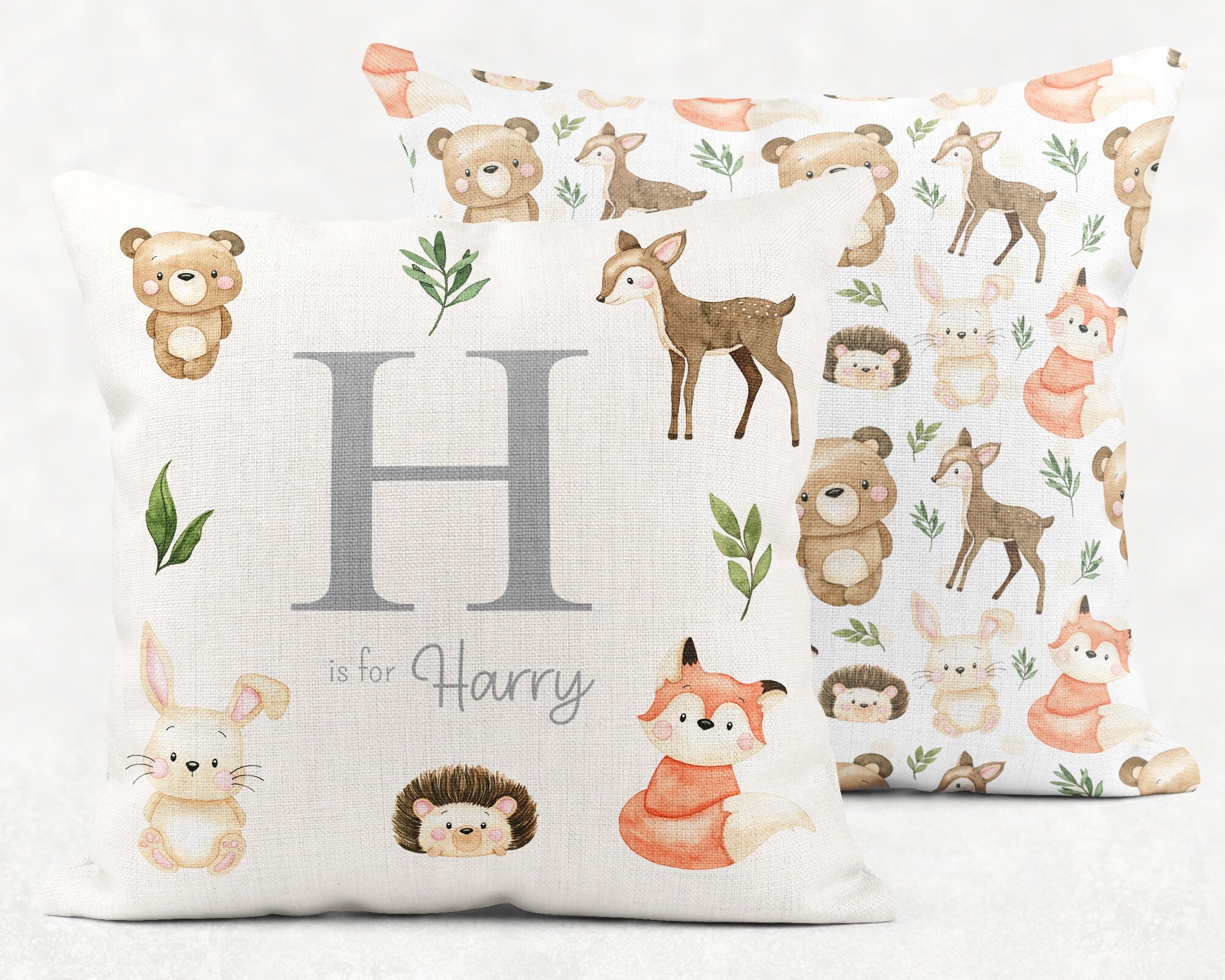 Woodland cushion | Woodland themed nursery | woodland nursery| woodland animals| woodland animals nursery| woodland animal cushion |new baby
