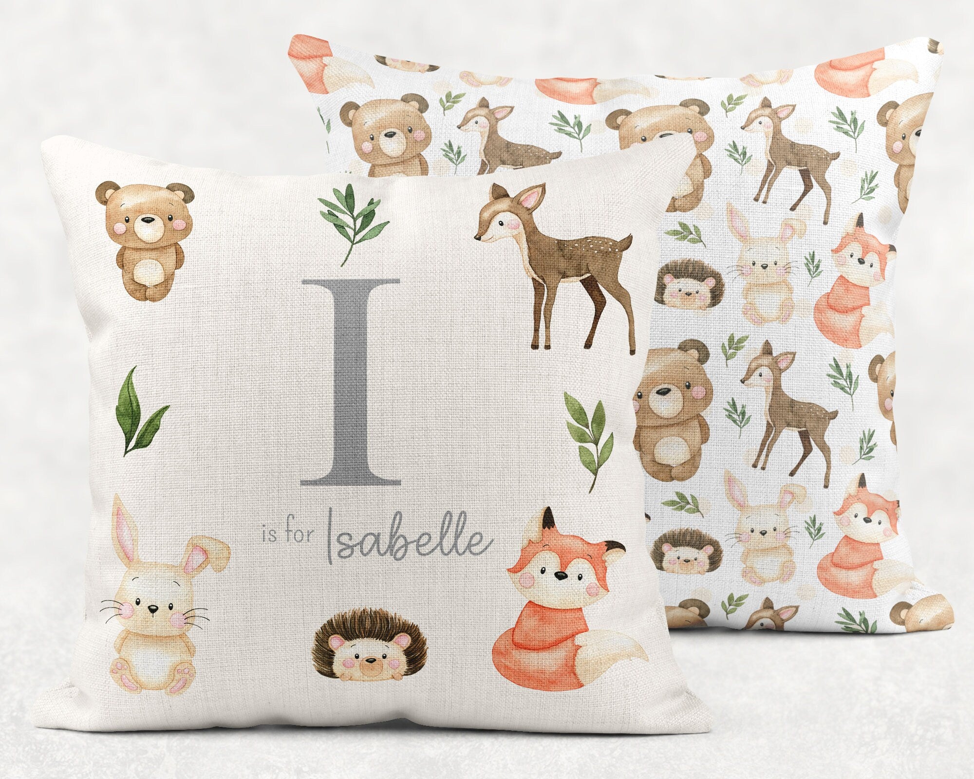 Woodland cushion | Woodland themed nursery | woodland nursery| woodland animals| woodland animals nursery| woodland animal cushion |new baby