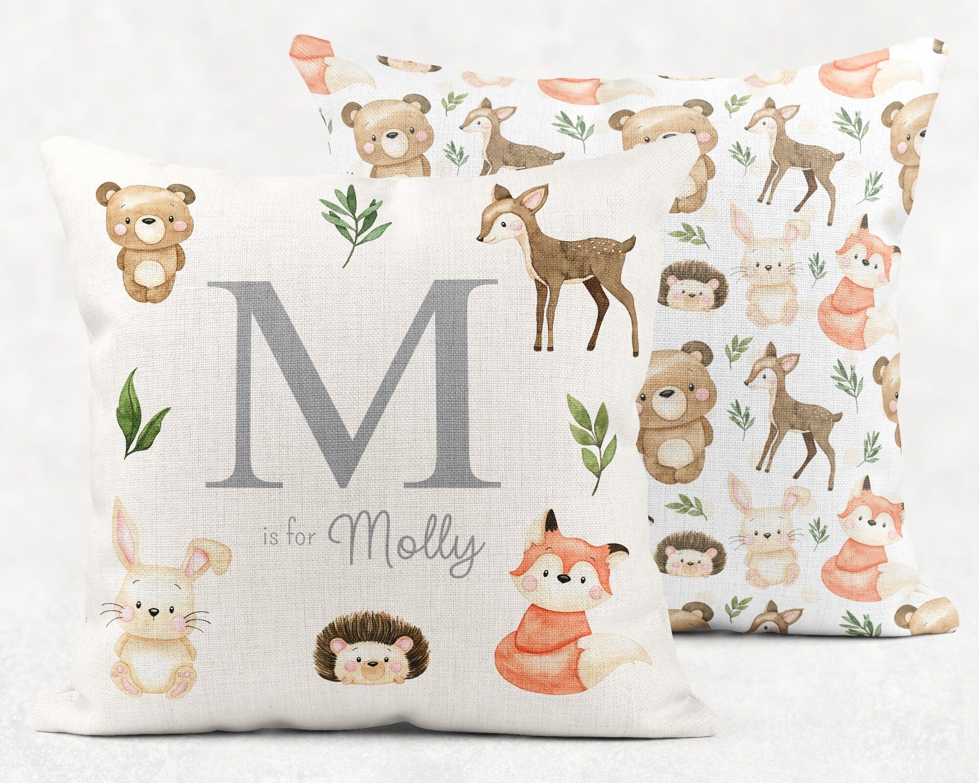 Woodland cushion | Woodland themed nursery | woodland nursery| woodland animals| woodland animals nursery| woodland animal cushion |new baby