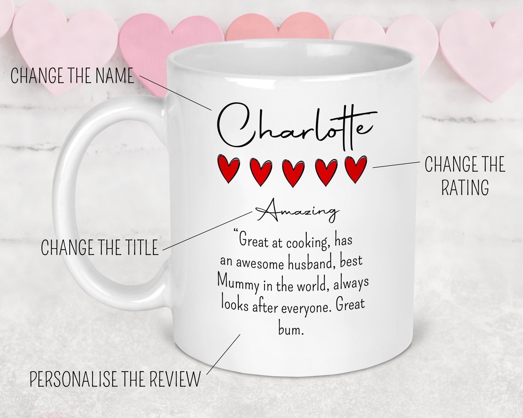 Valentines mug, Valentines gift, Anniversary gift, Gift for her, Gift for him, Valentines day, personalised mug, husband mug, wife mug