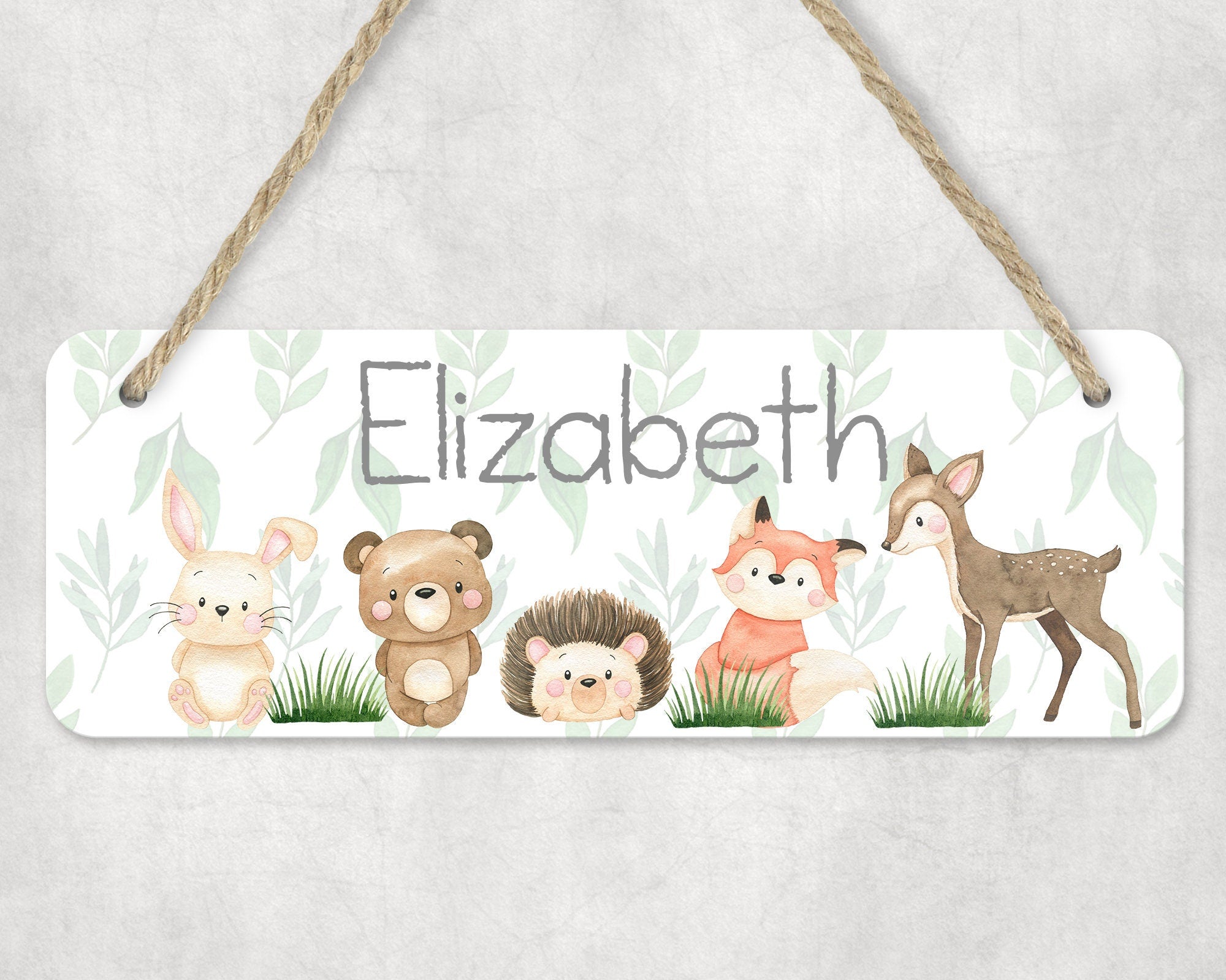 Personalised woodland Sign • Door Sign • Woodland Door Sign • Door plaque • Woodland nursery décor • Woodland Nursery • Woodland animals