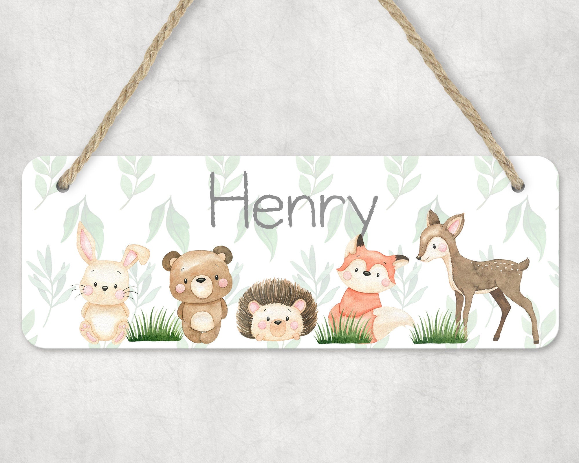 Personalised woodland Sign • Door Sign • Woodland Door Sign • Door plaque • Woodland nursery décor • Woodland Nursery • Woodland animals