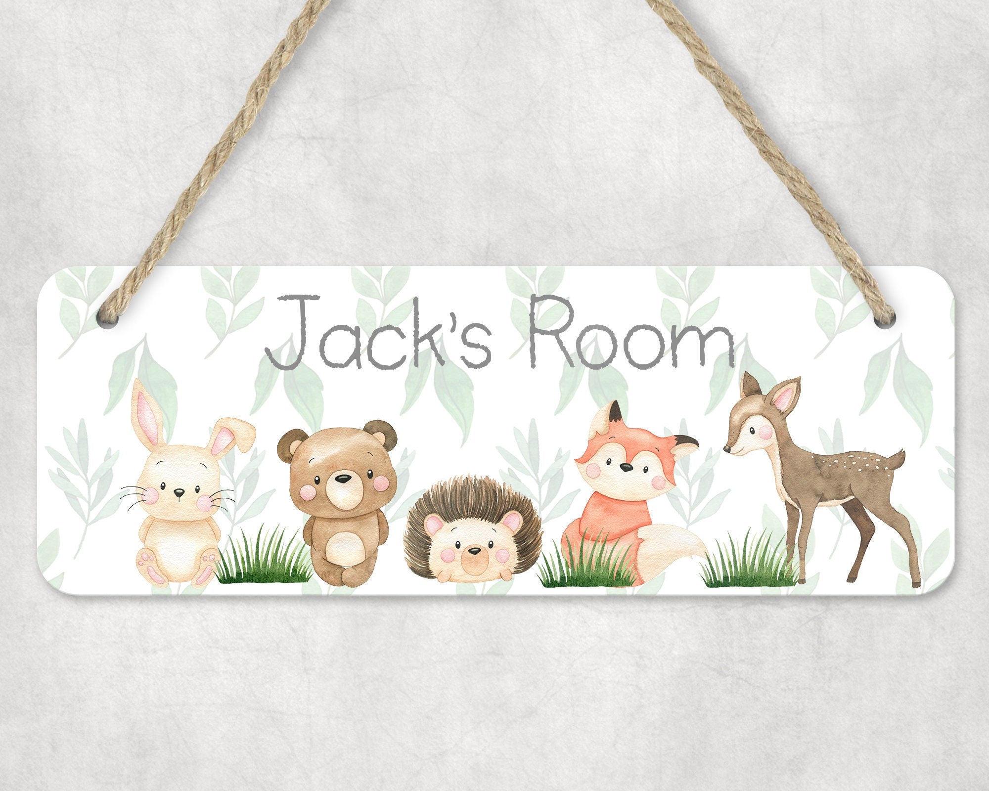 Personalised woodland Sign • Door Sign • Woodland Door Sign • Door plaque • Woodland nursery décor • Woodland Nursery • Woodland animals