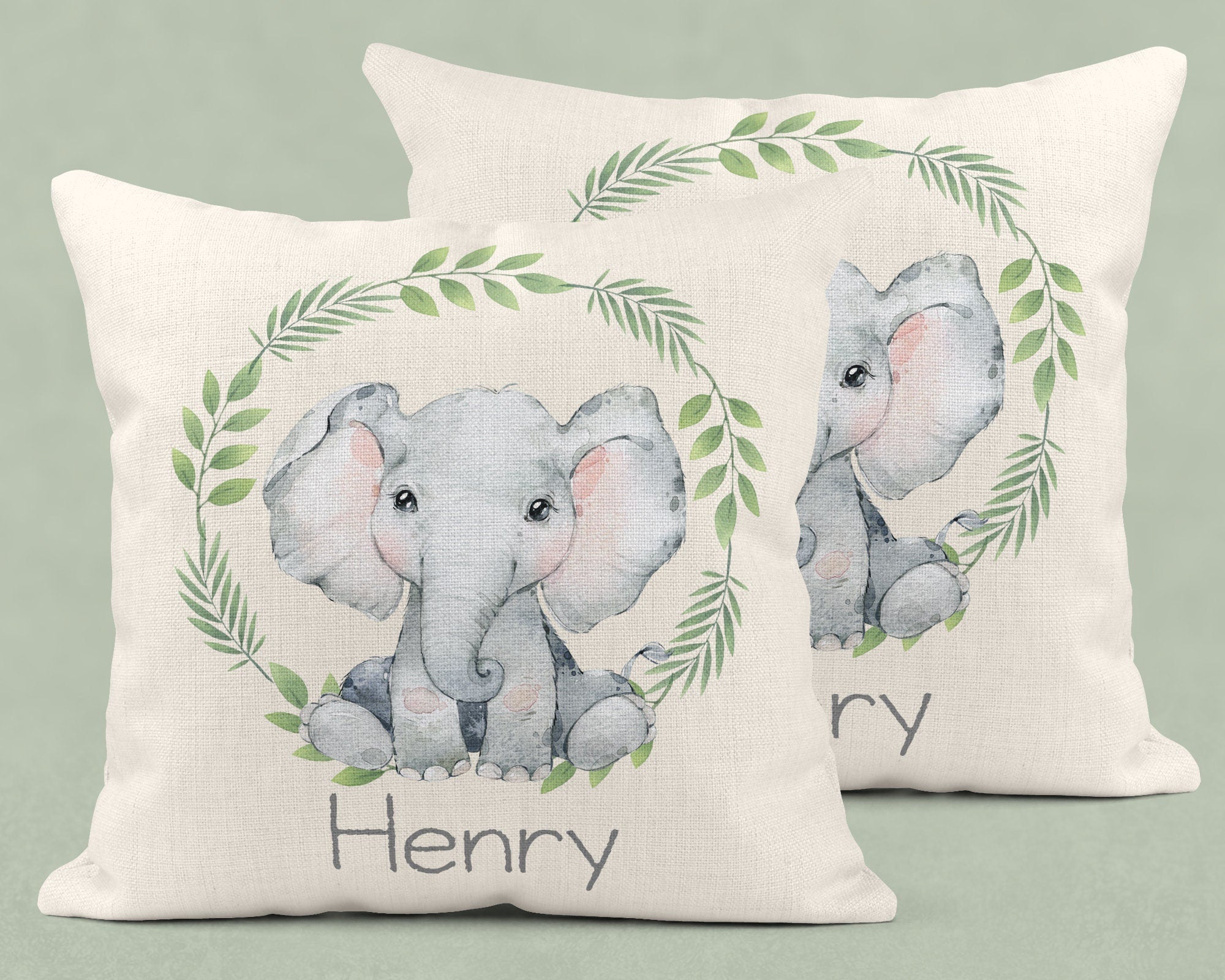Personalised New Baby Cushion, Welcome To The World Cushion, New Baby Gifts, Safari Cushion, New Baby Present, Safari Nursery Decor
