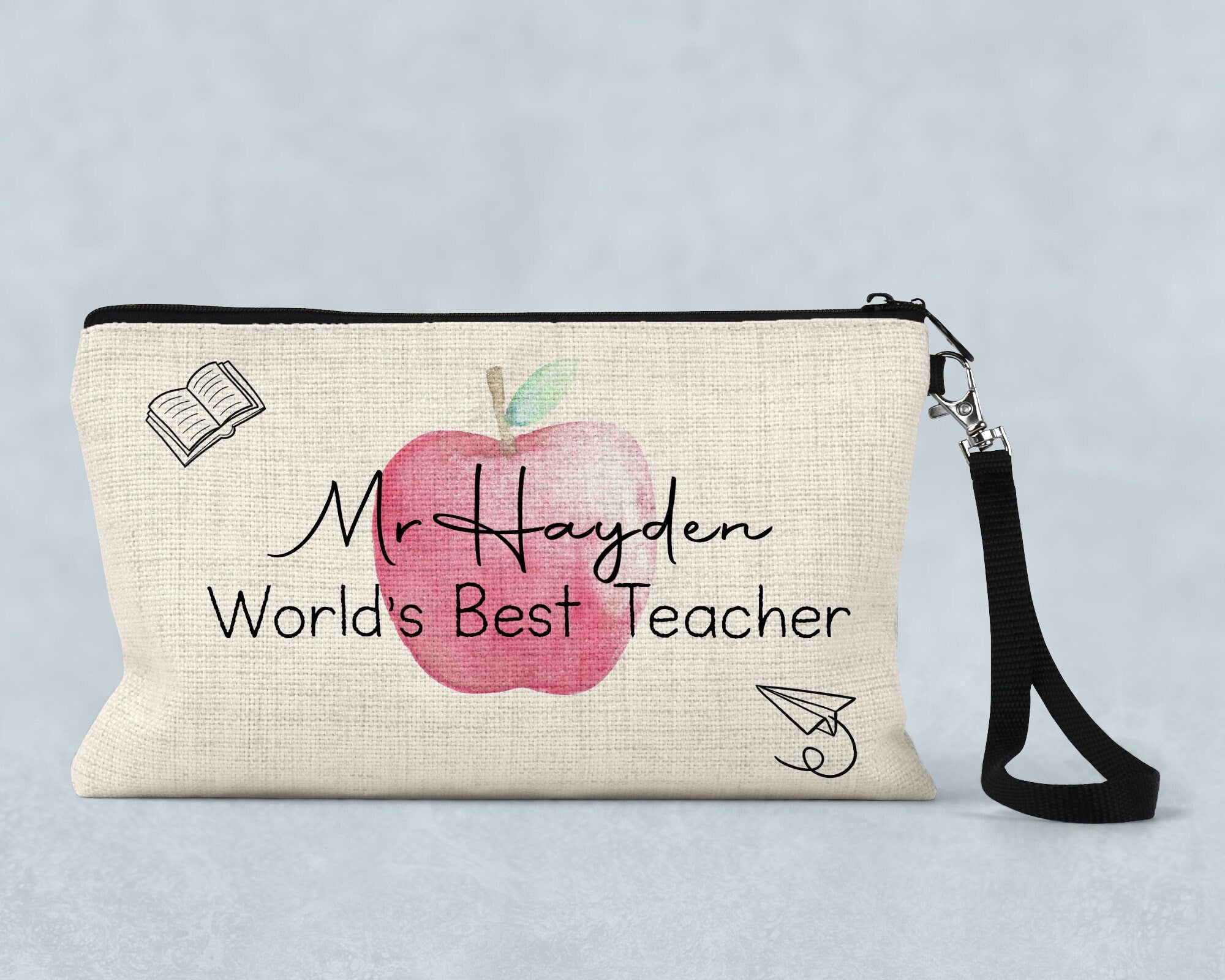 Teacher pencil case, Teacher gift, Teacher end of year gift, Thank you teacher, personalised pencil case, TA Gift, End of Term gift Active
