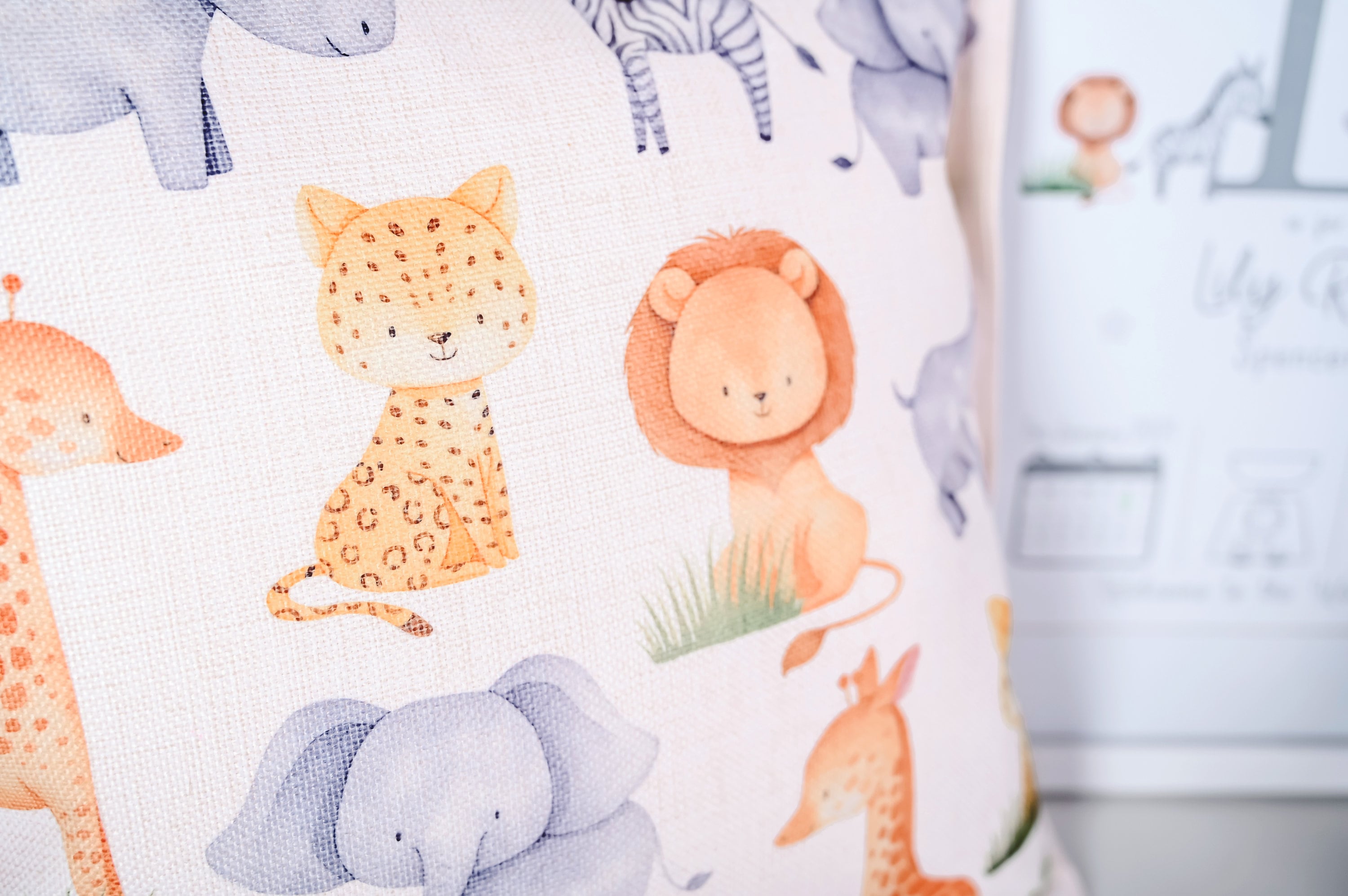 Baby Cushion | New Baby Cushion | Baby Shower Cushion | Nursery Cushion | Safari Gift | Baby Safari Theme | Safari nursery | Safari cushion