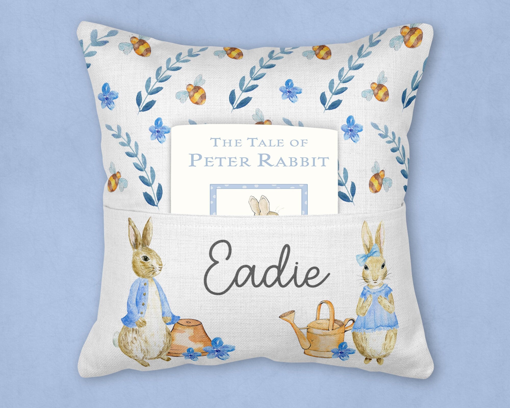 Peter rabbit 2025 personalised cushion