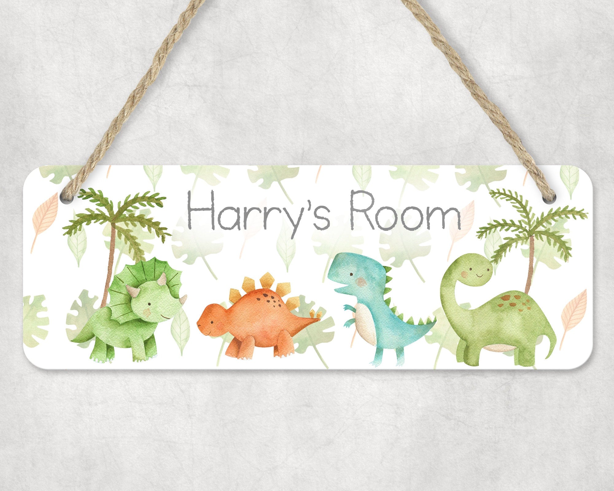 Personalised Dinosaur Sign • Door Sign • Dinosaur Door Sign • Door plaque • Dinosaur nursery décor • Dinosaur Nursery • Dinosaur Nursery