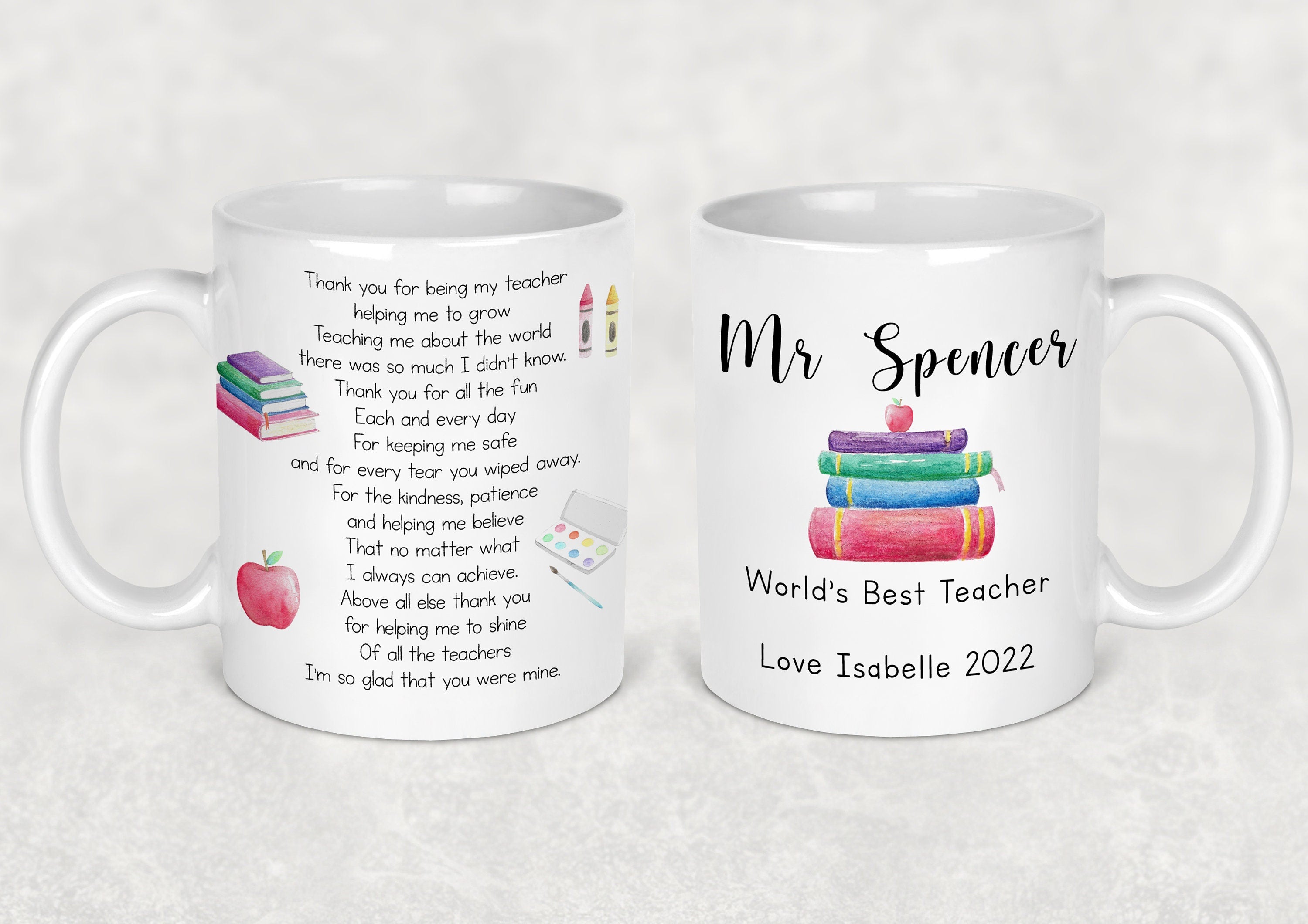 Personalised teacher mug, Teacher gifts, thank you nursery assistant, new teacher gifts, best teacher gifts, end of year gifts, Teacher mug