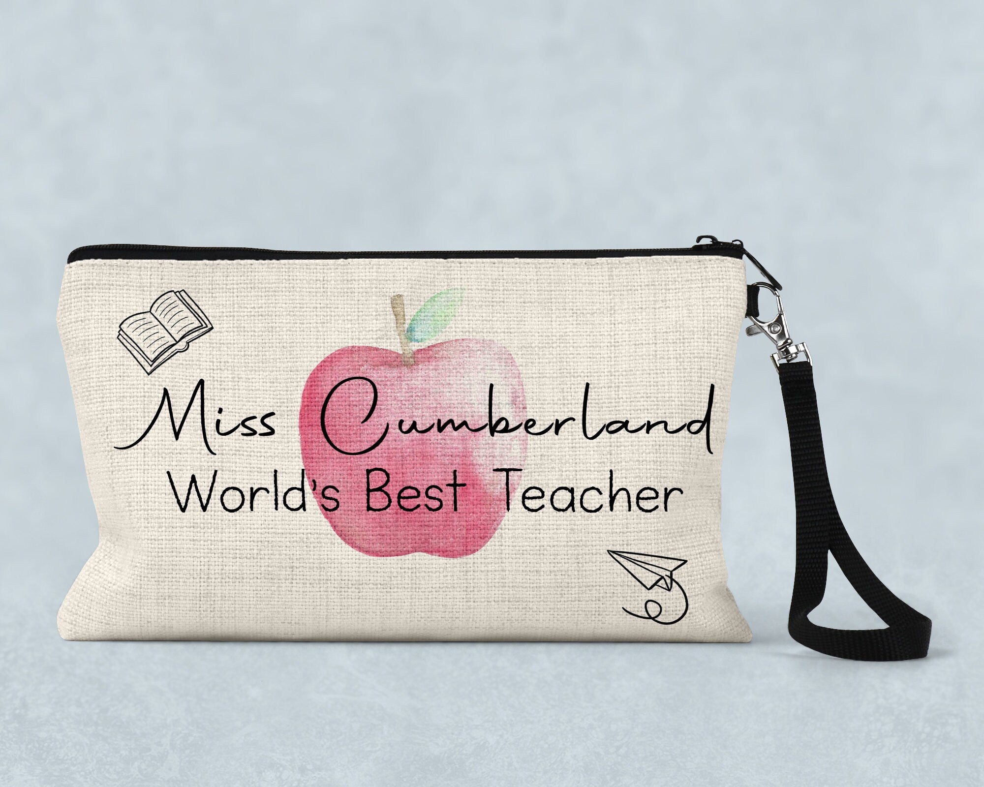 Teacher pencil case, Teacher gift, Teacher end of year gift, Thank you teacher, personalised pencil case, TA Gift, End of Term gift Active